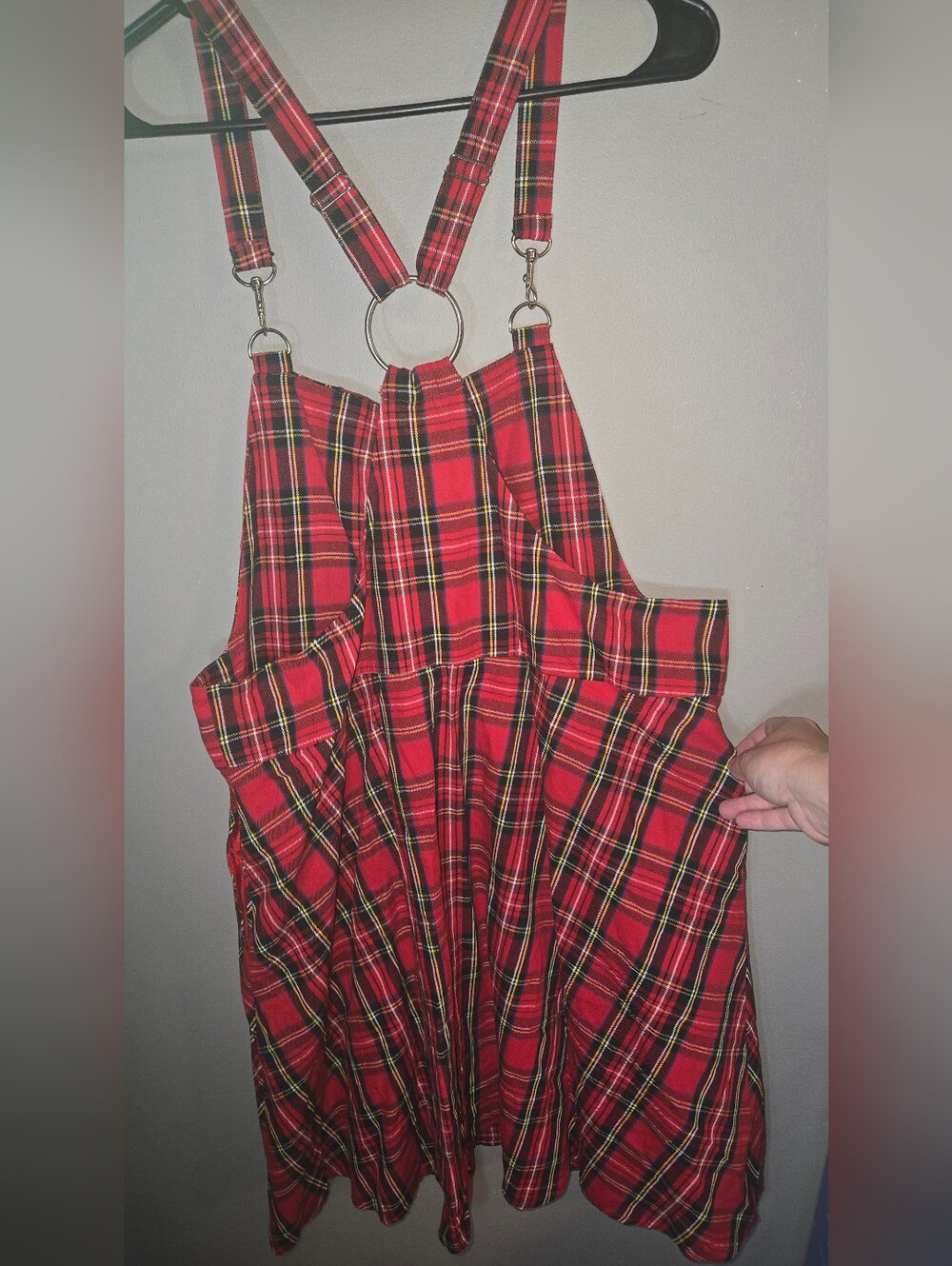 Red Black Plaid Hot Topic Jumper, XL, Grunge Punk Gothic EUC - Picture 6 of 8